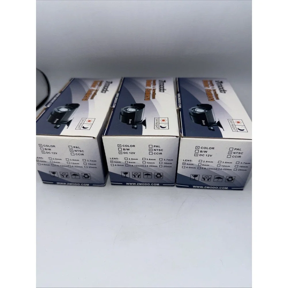 Zmodo Wired Security Cameras TI-051 IR Color Outdoor Bullet Day Night Lot of 3